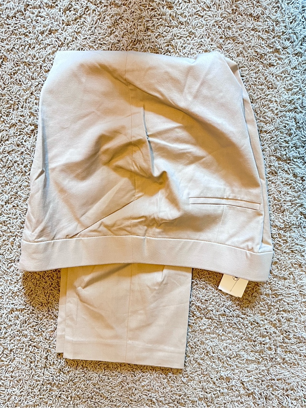 CHICO'S Size 6 Stretch Sand Crop Capri Pants NEW! Retail $79